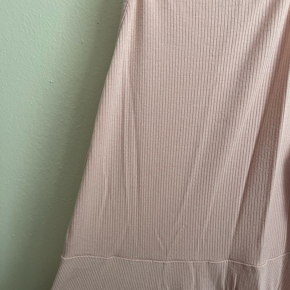 Pink Ribbed Swing Dress - Picture 2 of 5